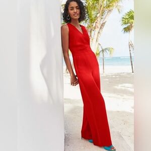 Sz 4R NWT Red Sleeveless Boden Red Hexham Jumpsuit